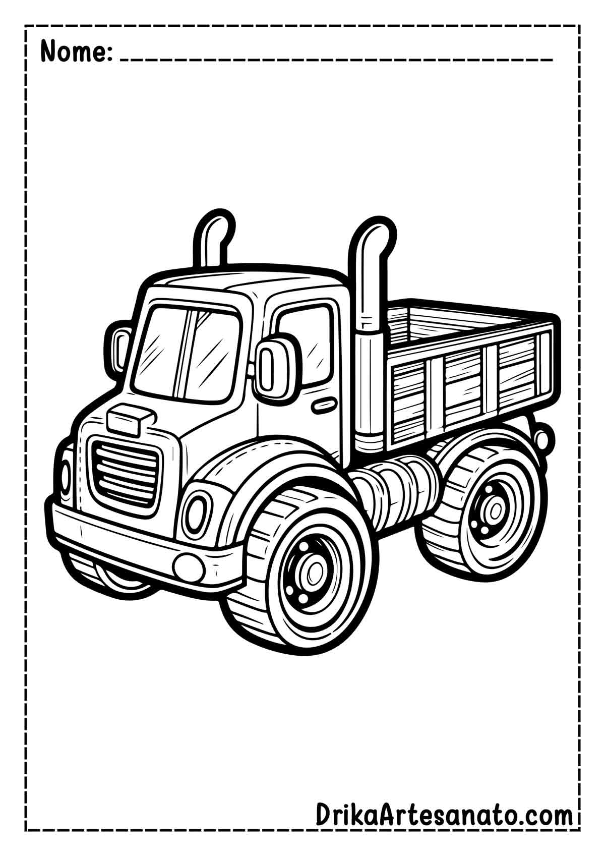 Desenho de Caminhão para Colorir