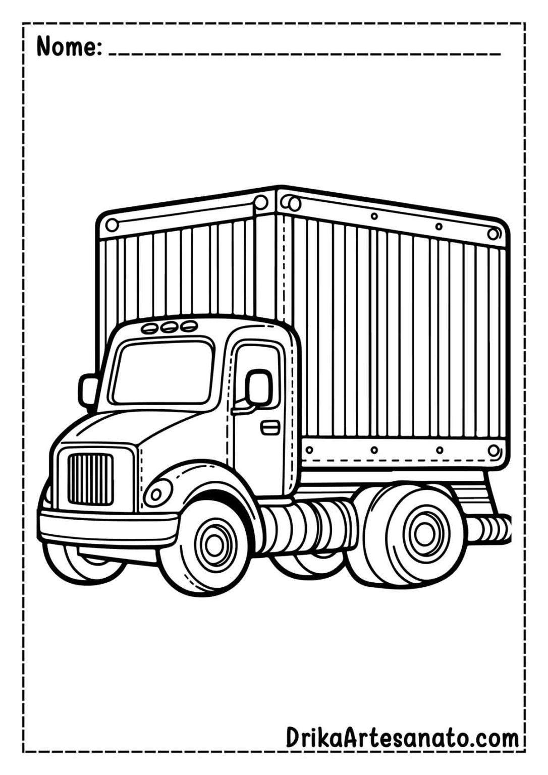 50 Desenhos de Caminhão para Colorir Grátis em PDF