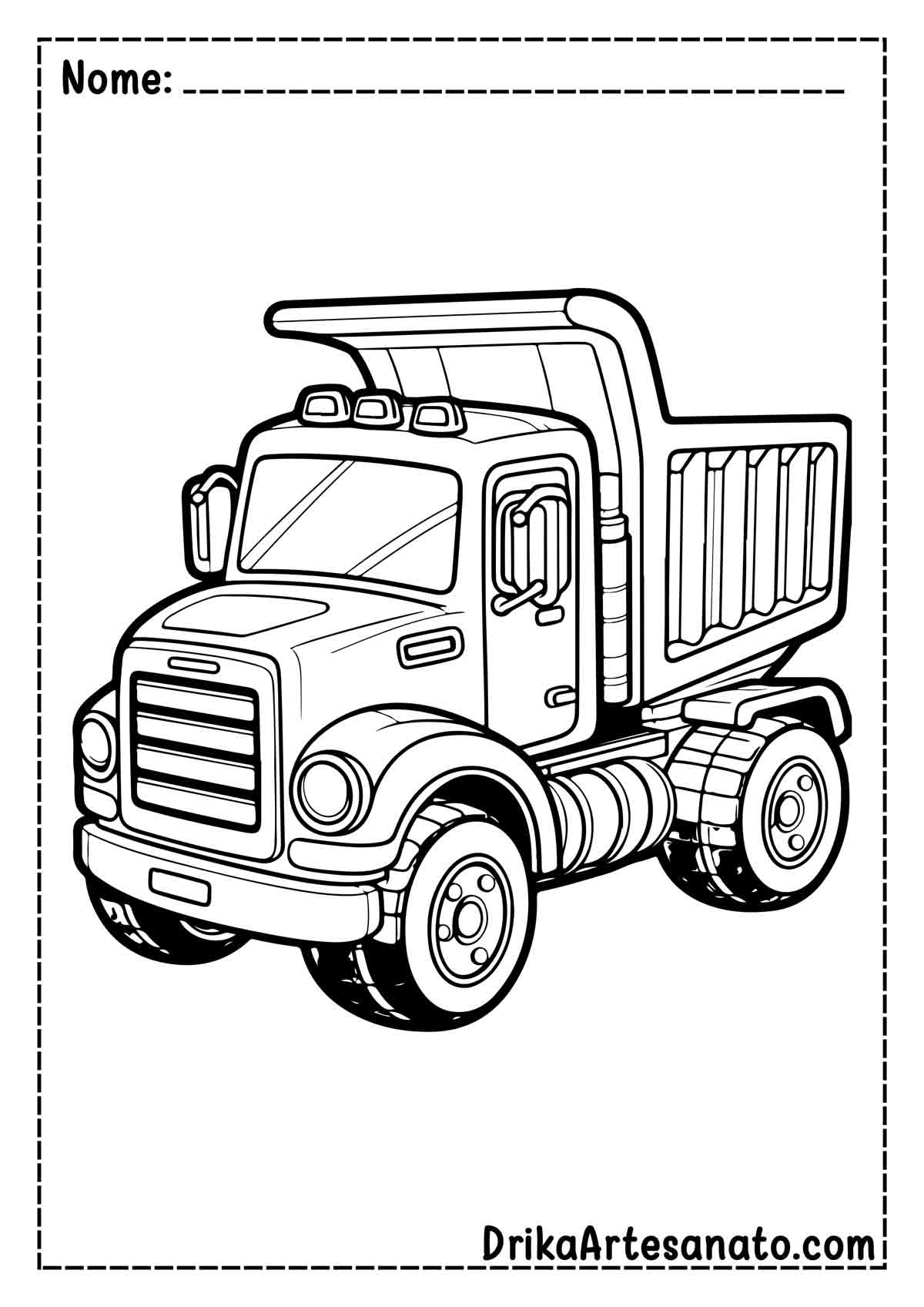 Desenho de Caminhão para Colorir