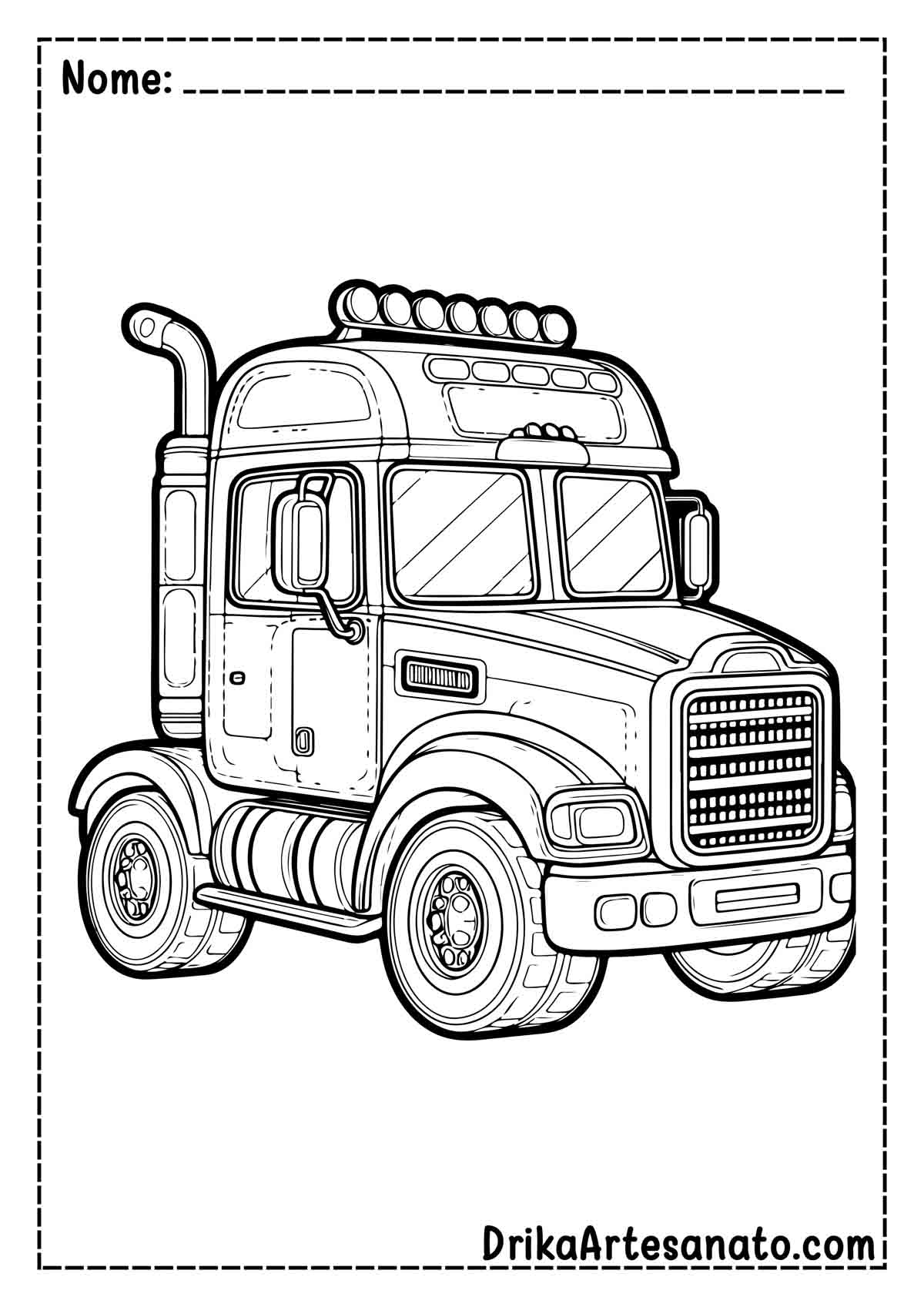 Desenho de Caminhão para Imprimir
