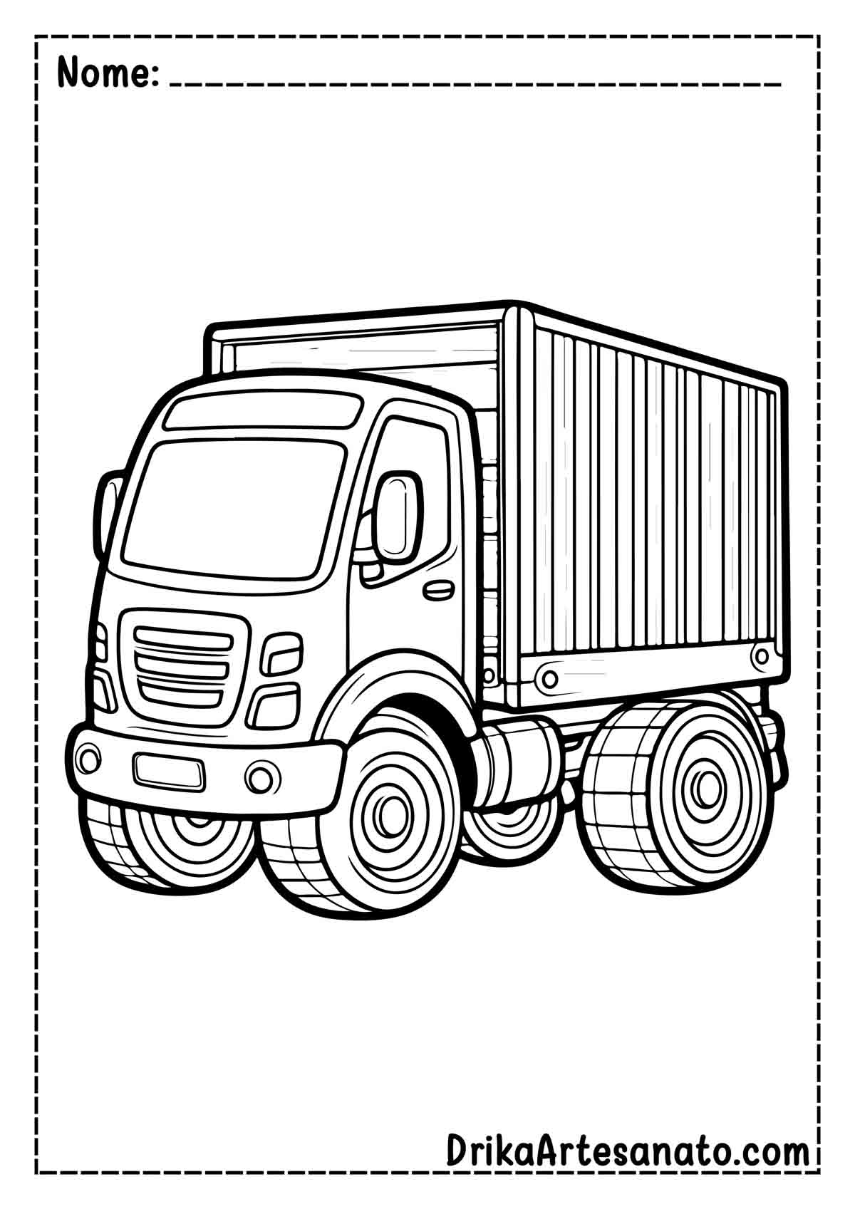 Foto de Desenho de Caminhão para Colorir