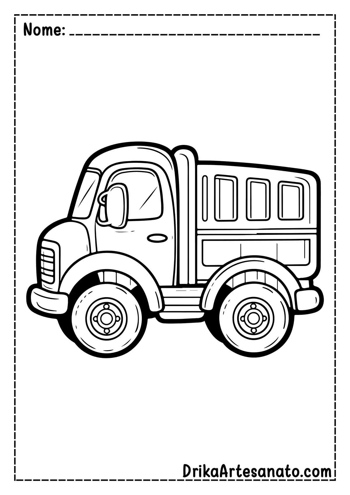 Desenho de Caminhão Simples para Imprimir
