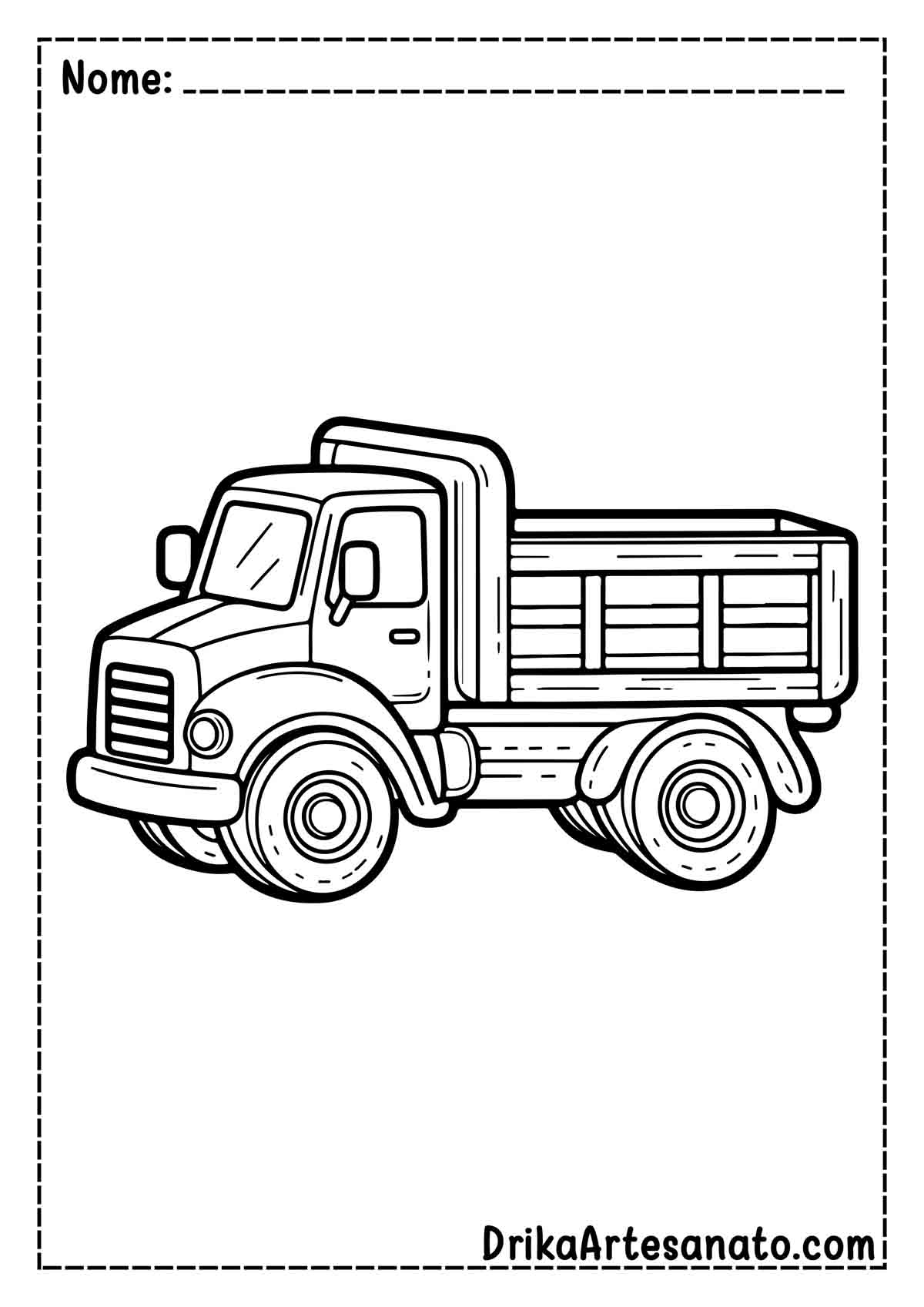 Desenho de Caminhão Realista para Imprimir