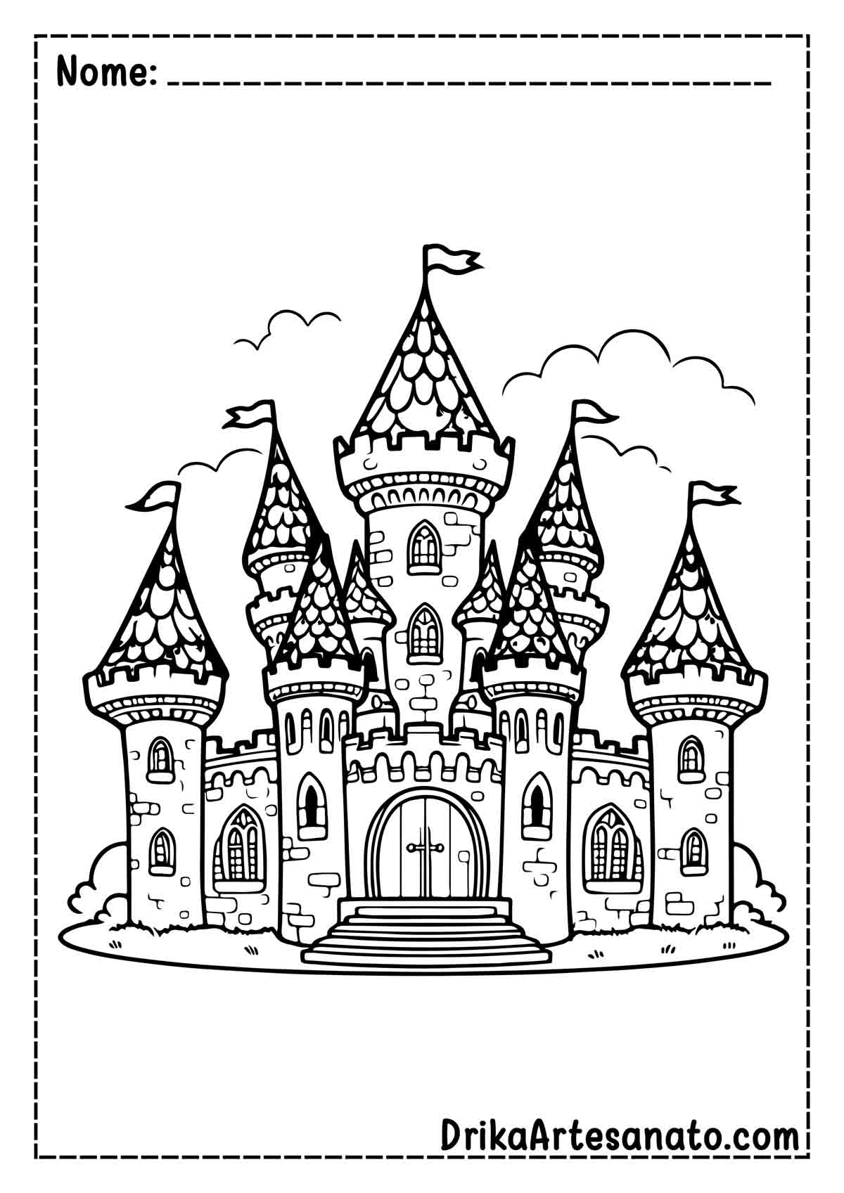 Desenho de Castelo para Pintar