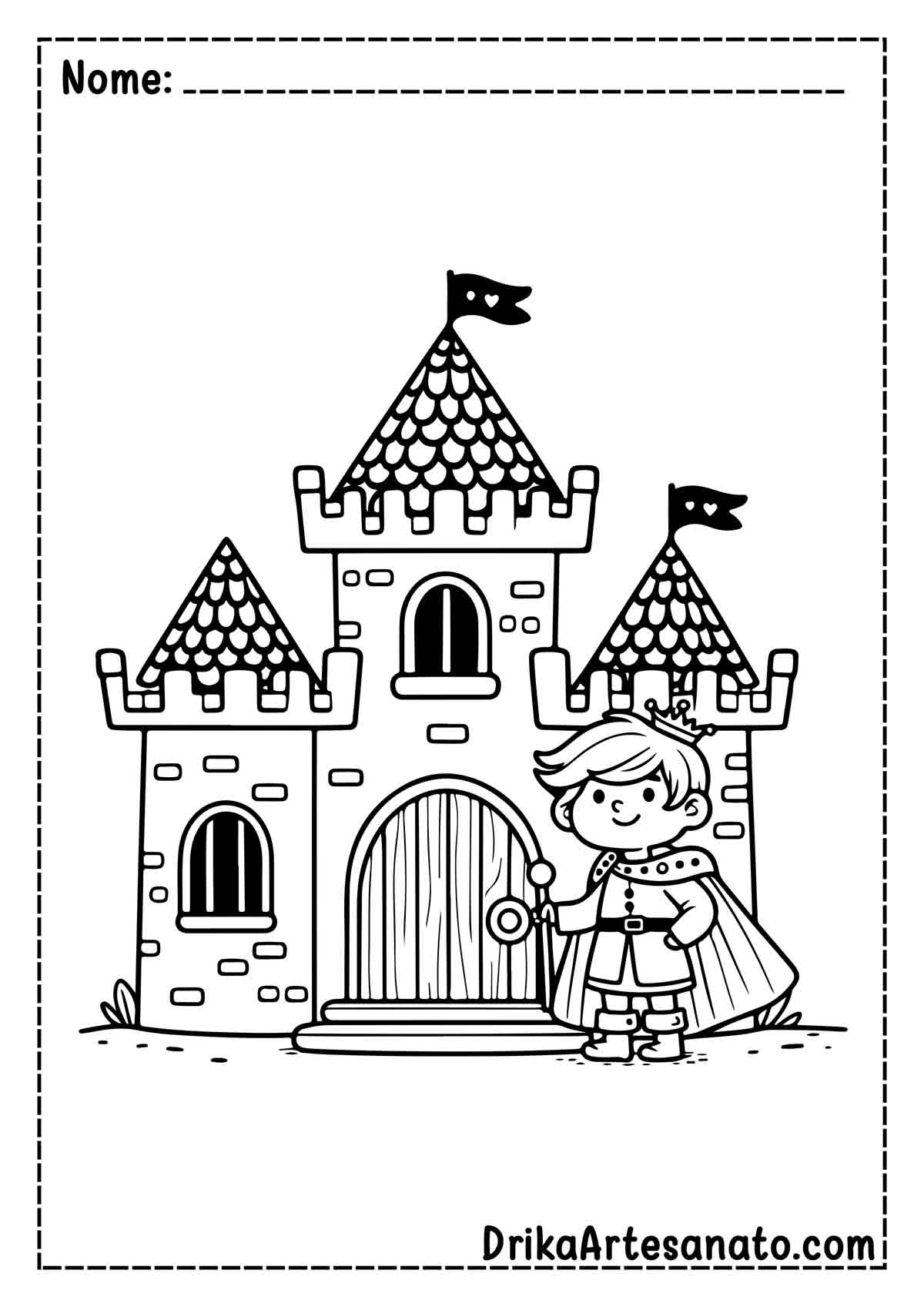 Desenho de Castelo para Imprimir