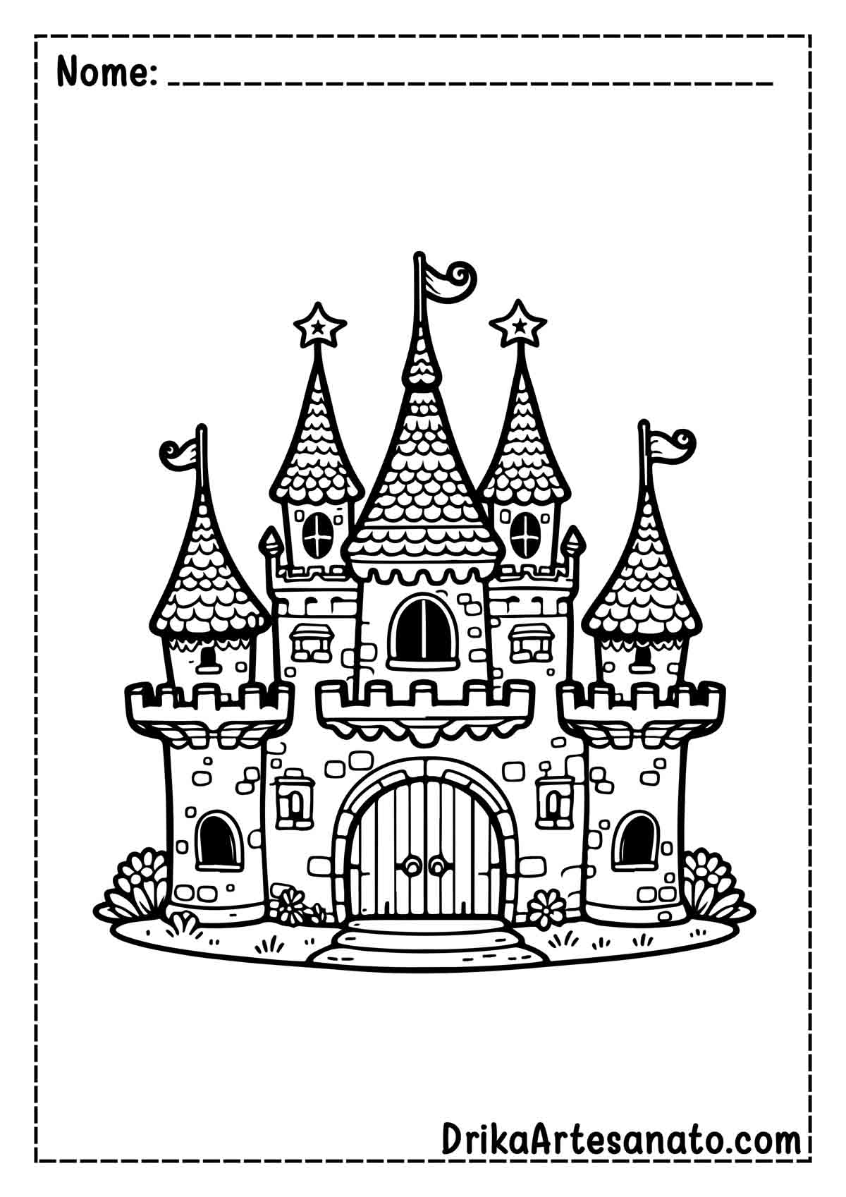 Desenho de Castelo para Imprimir