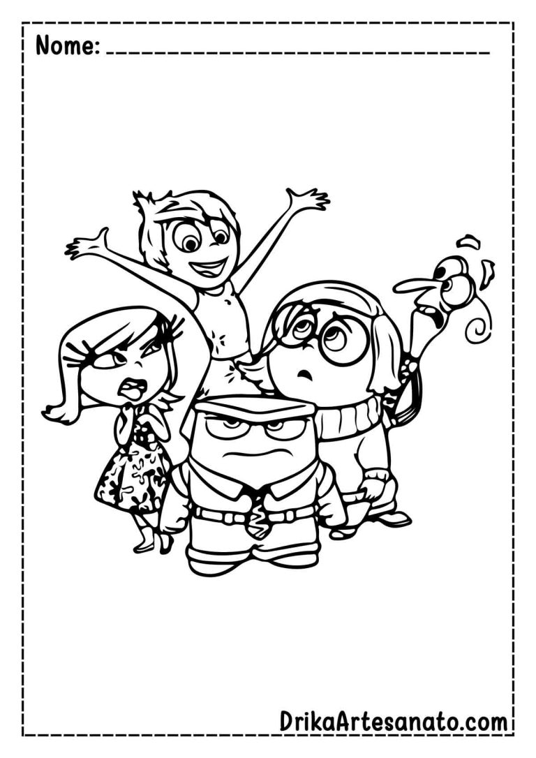 50 Desenhos de Divertida-Mente para Colorir Grátis em PDF