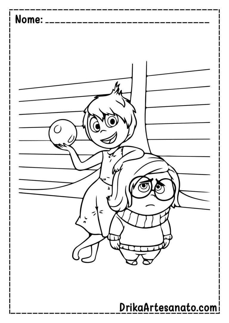 50 Desenhos de Divertida-Mente para Colorir Grátis em PDF