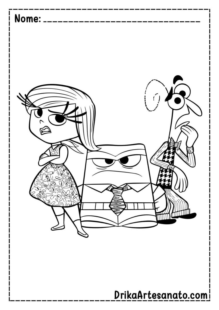 50 Desenhos de Divertida-Mente para Colorir Grátis em PDF