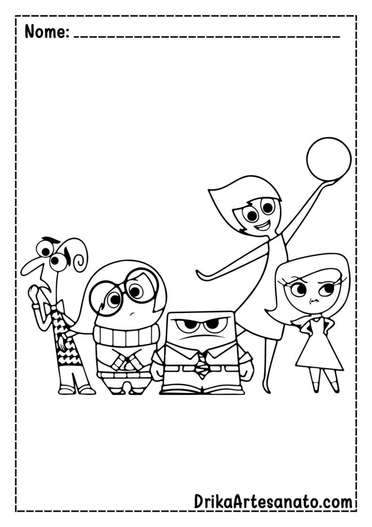50 Desenhos de Divertida-Mente para Colorir Grátis em PDF