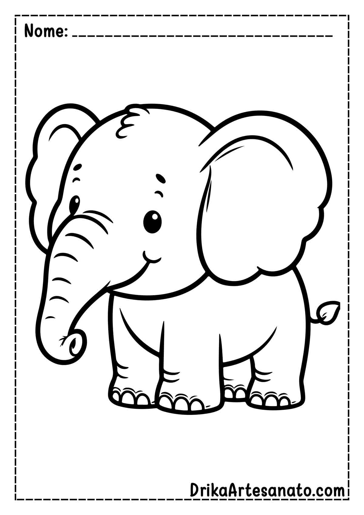Desenho de Elefante para Colorir