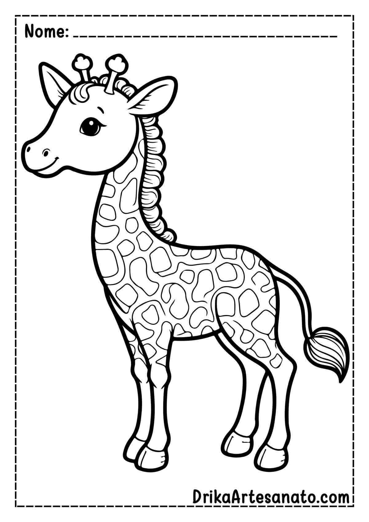 Desenho de Girafa para Imprimir
