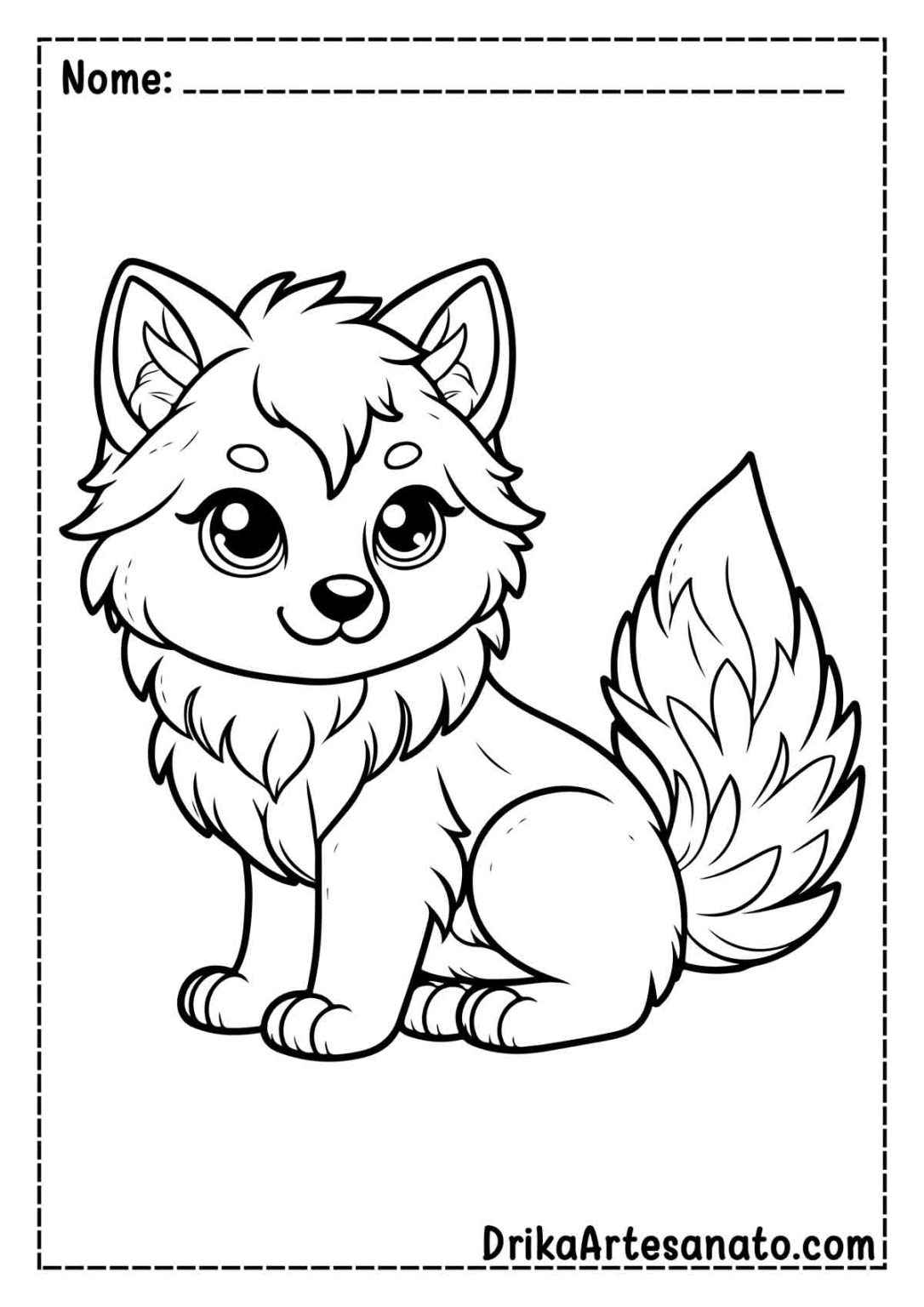 50 Desenhos de Lobo para Colorir Grátis em PDF