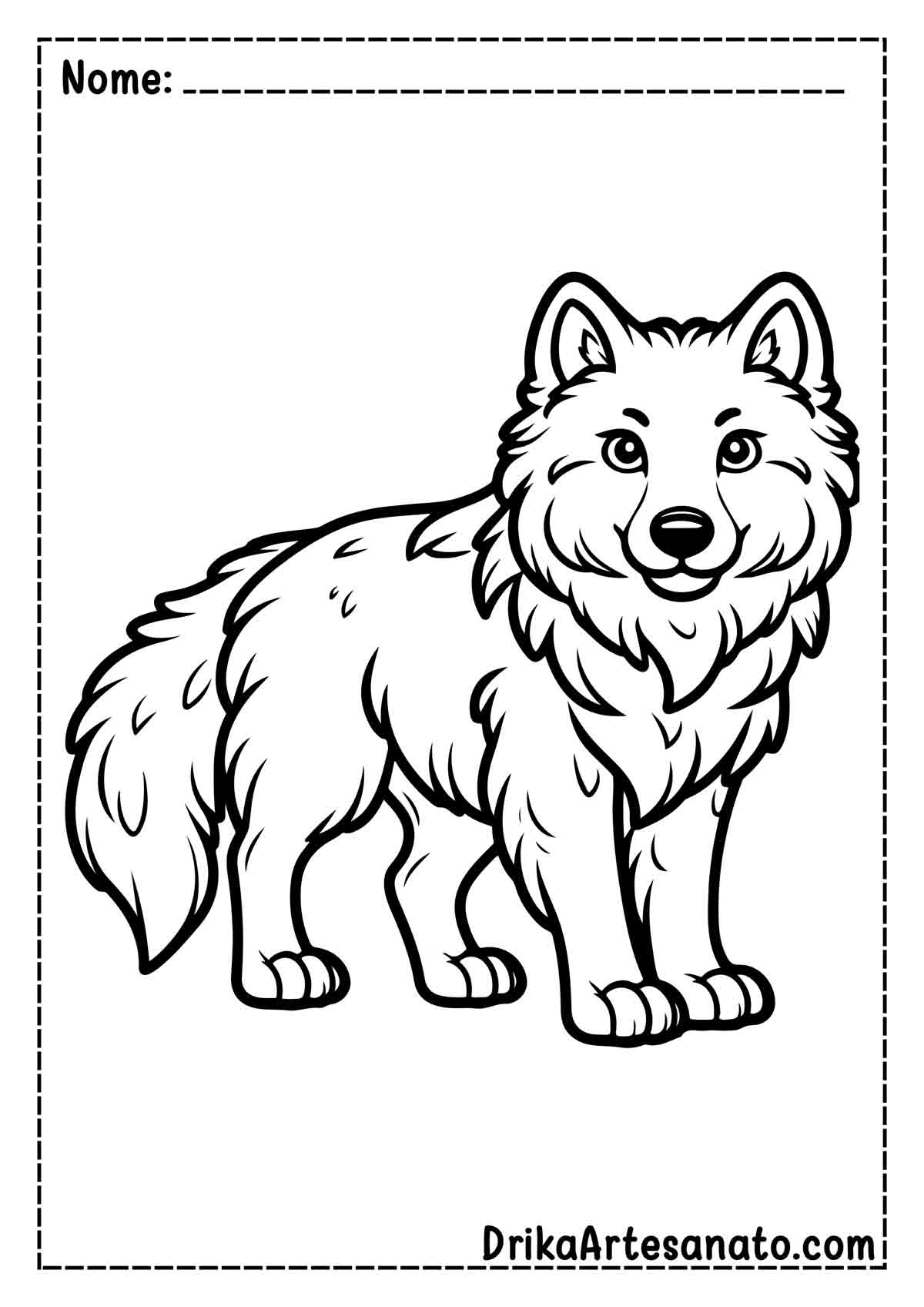 Desenho de Lobo para Imprimir