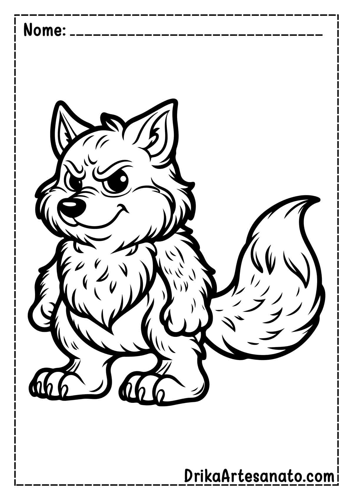 Desenho de Lobo Mau para Colorir