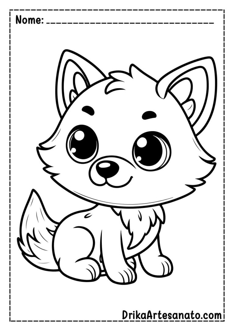 50 Desenhos de Lobo para Colorir Grátis em PDF