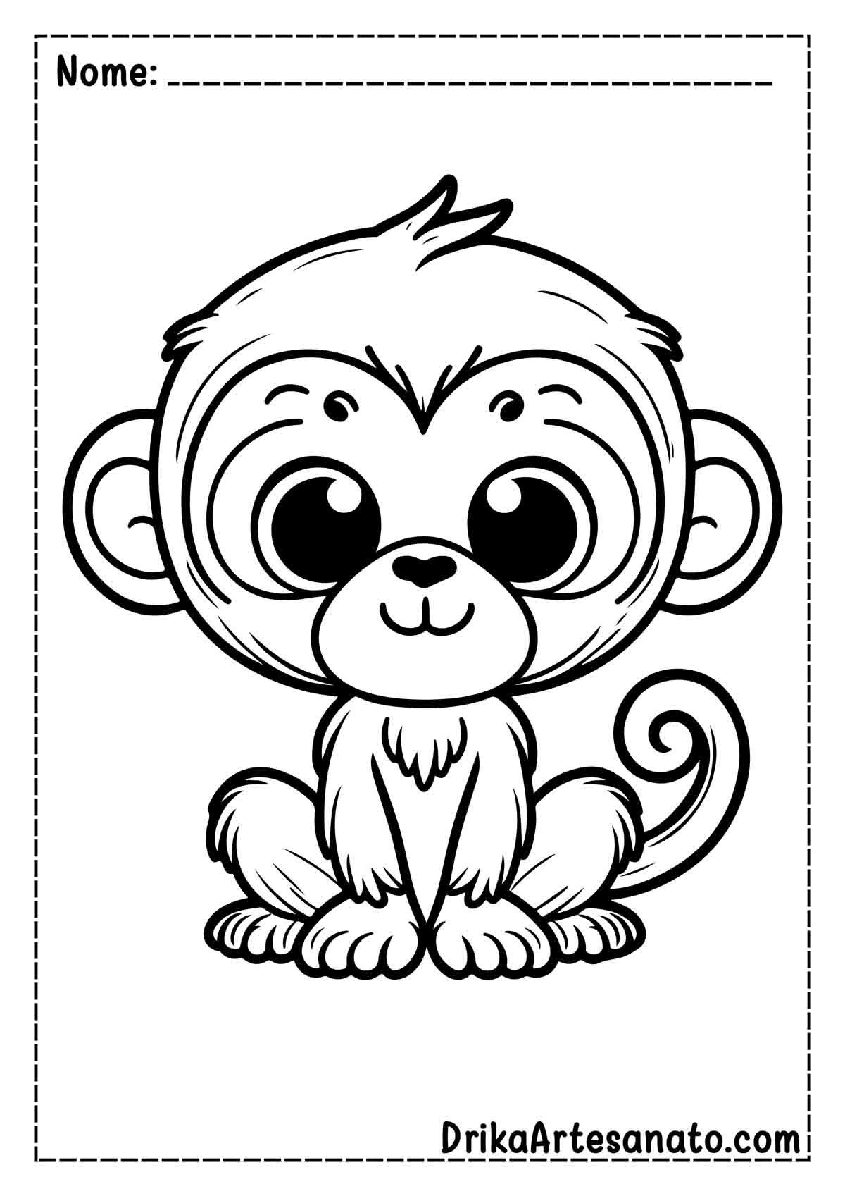 Foto de Desenho de Macaco para Colorir