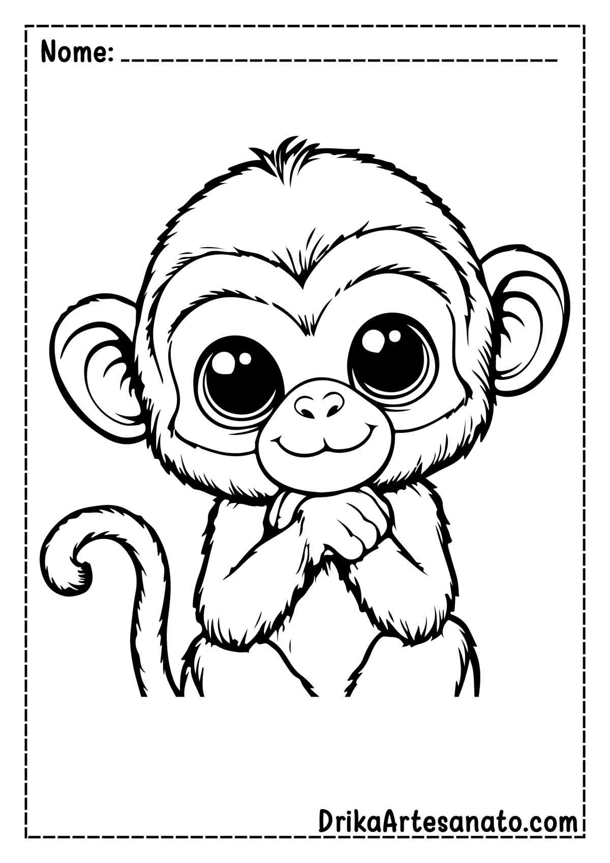 Desenho de Macaco para Colorir