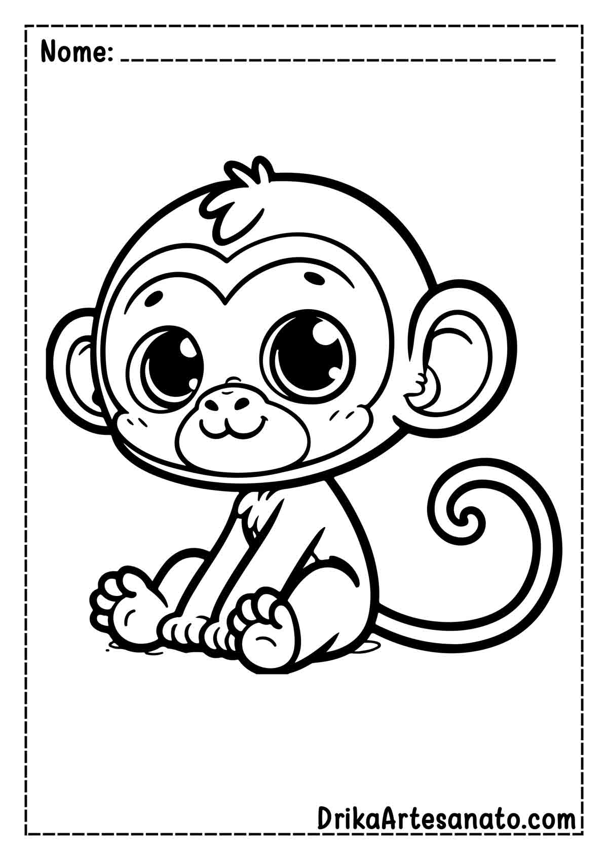 Desenho de Macaco para Imprimir