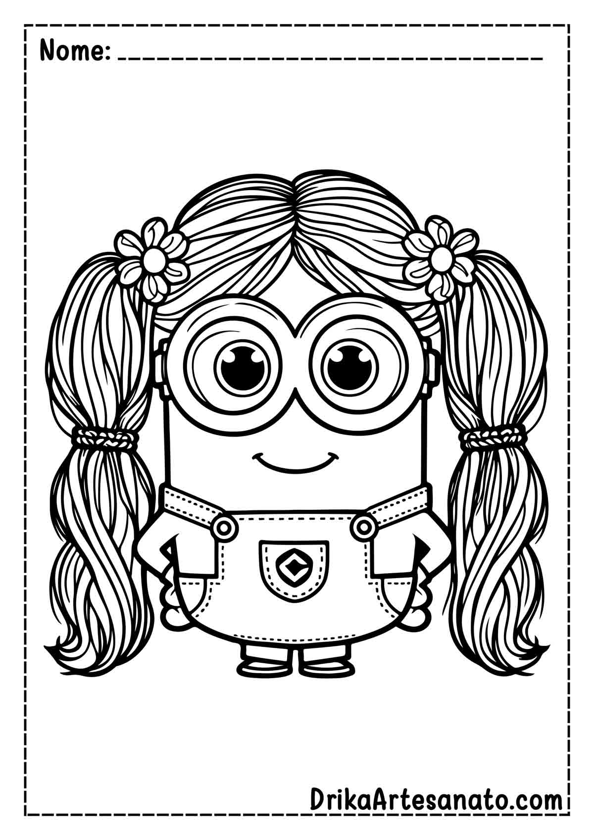 Desenho de Minion menina para Colorir