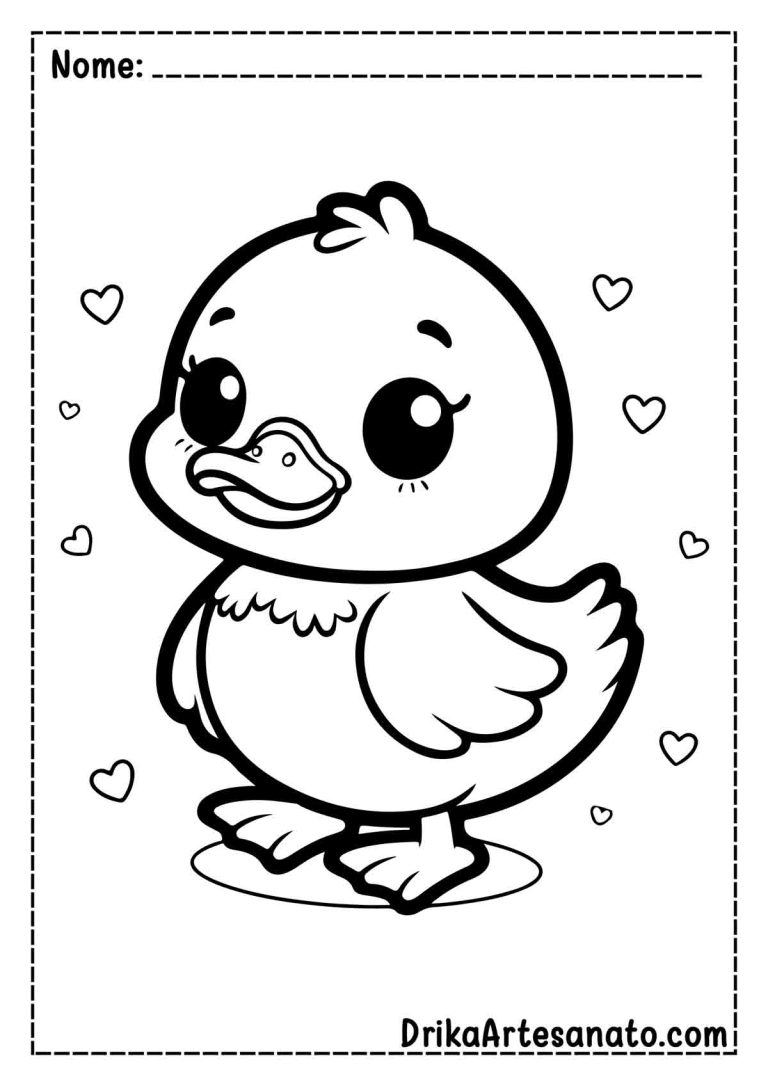 50 Desenhos de Pato para Colorir Grátis em PDF