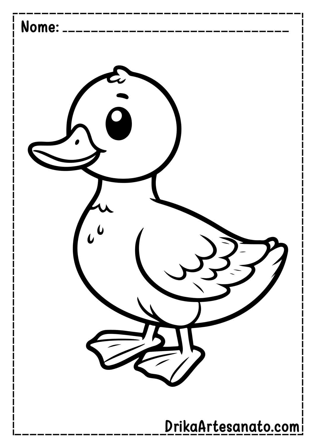 Desenho de Pato Simples para Colorir