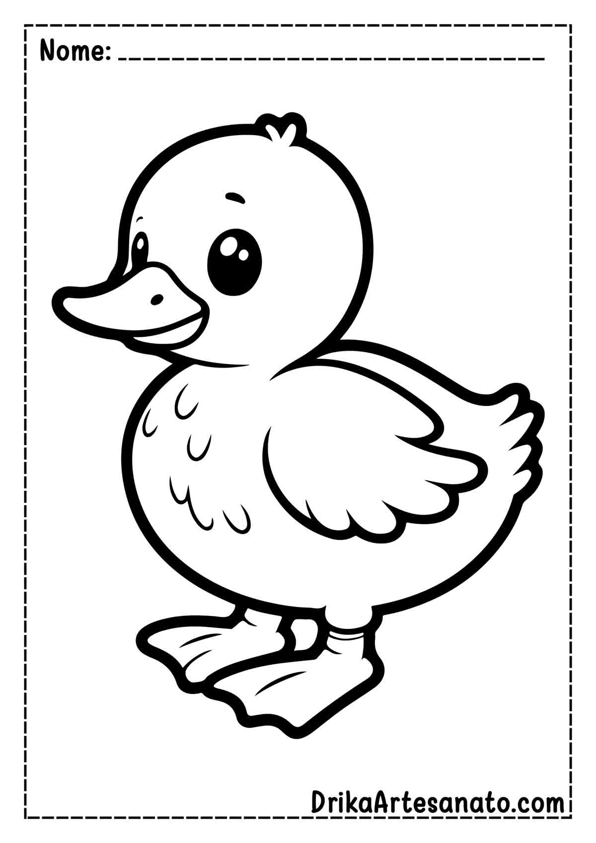 Desenho de Pato para Pintar