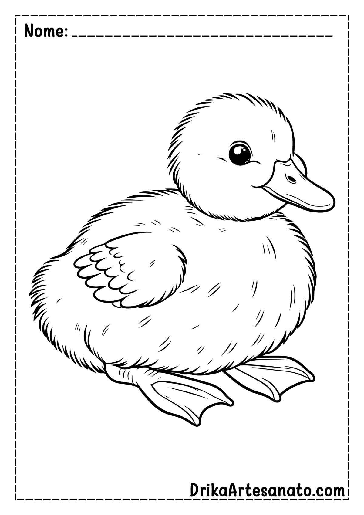 Desenho de Pato Realista para Pintar