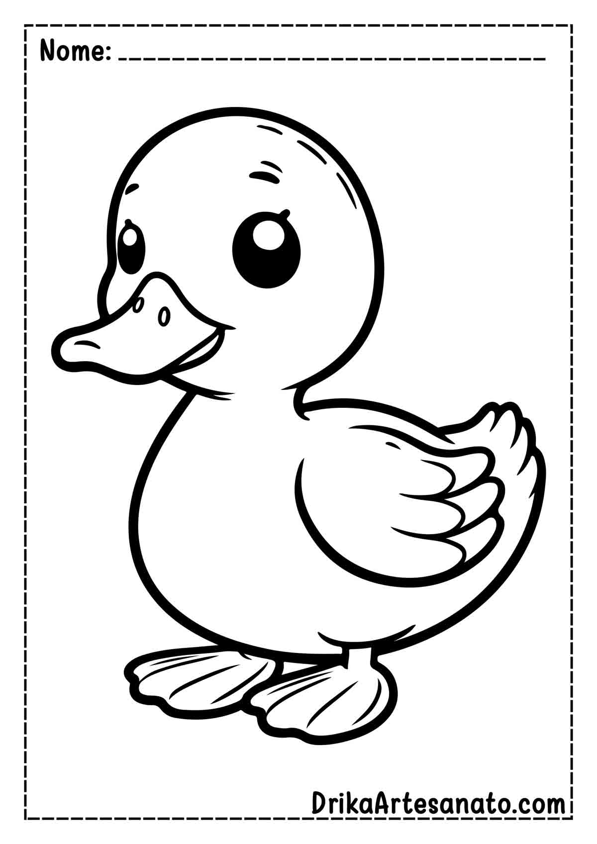 Desenho de Pato Infantil para Imprimir