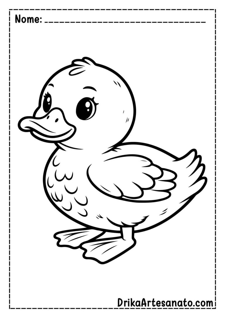 50 Desenhos de Pato para Colorir Grátis em PDF