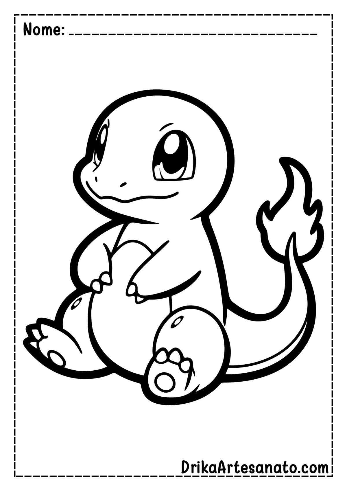 Desenho do Charmander de Pokémon para Imprimir