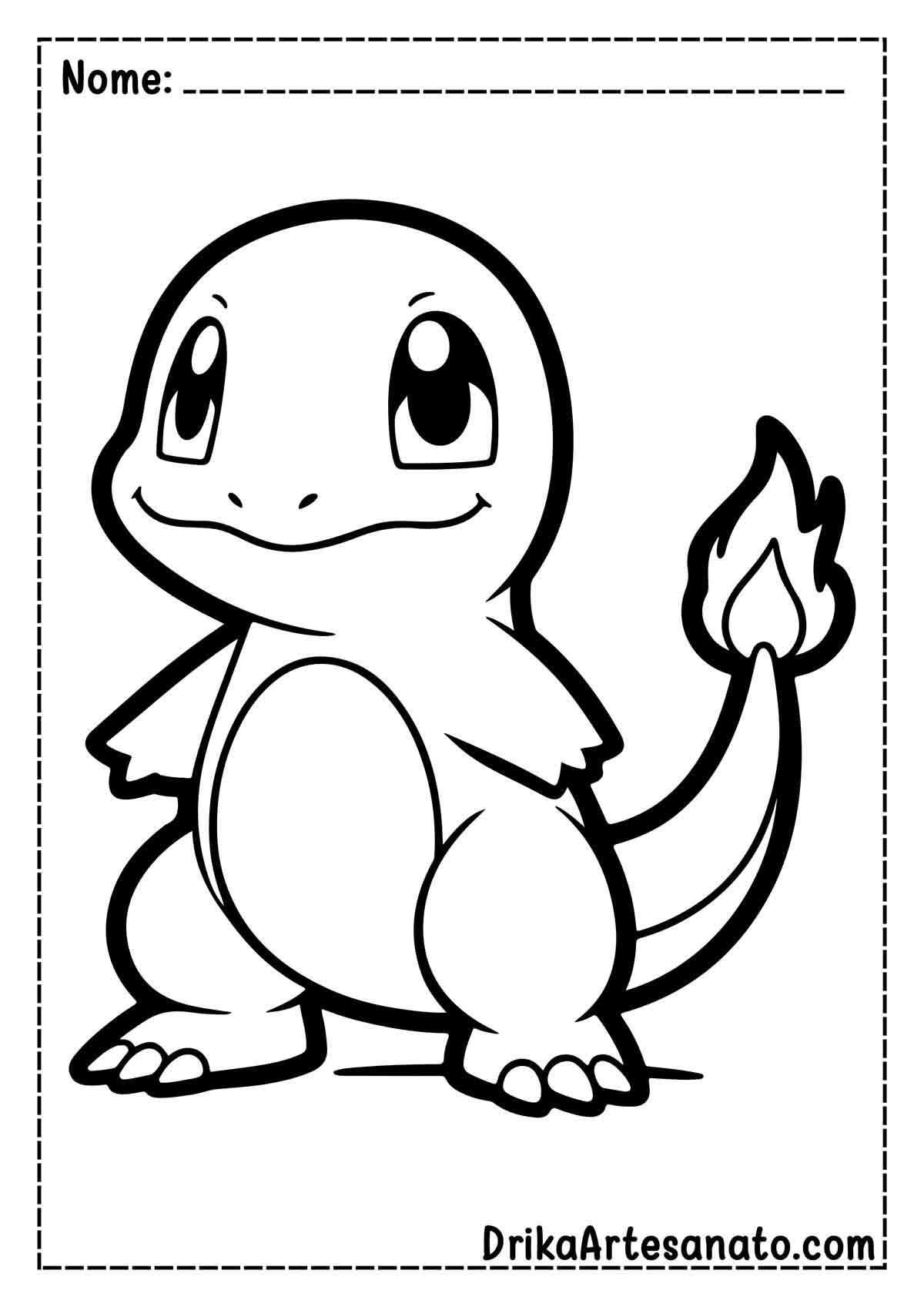 Desenho de Charmander Fácil para Colorir