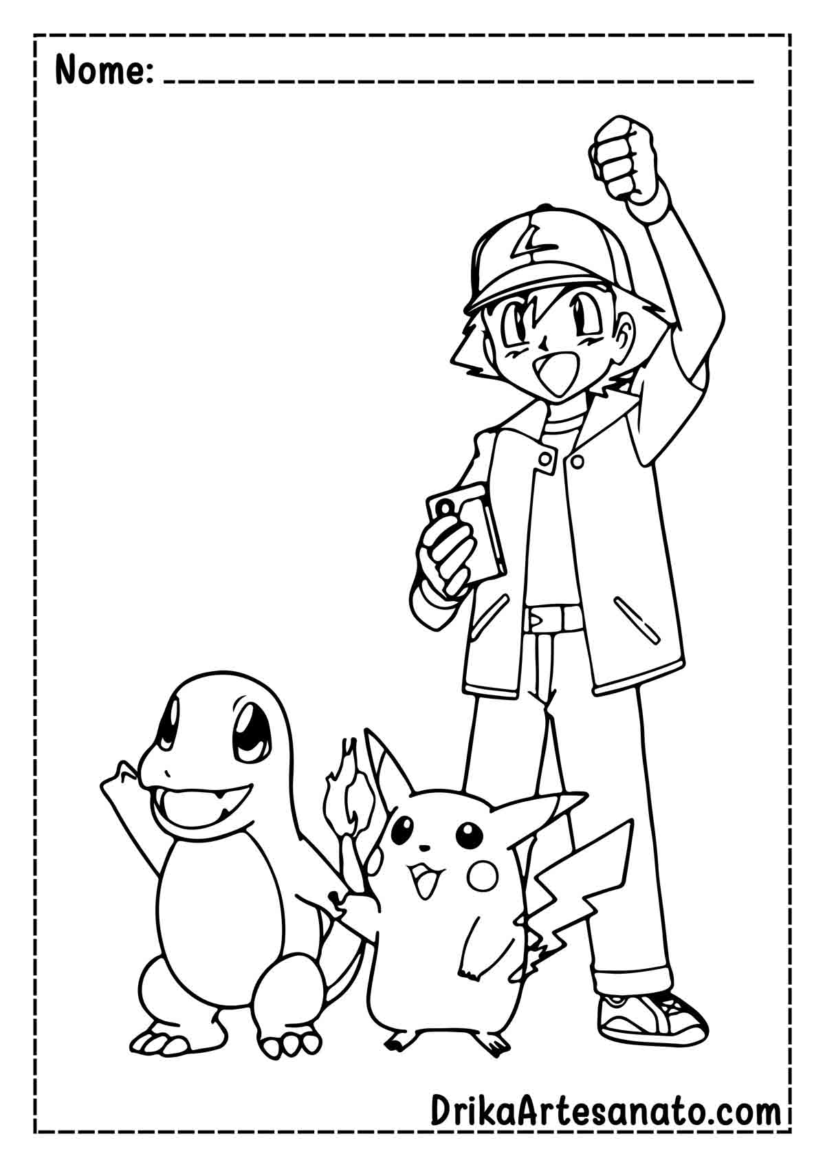 Desenho de Pokémon Fácil para Imprimir