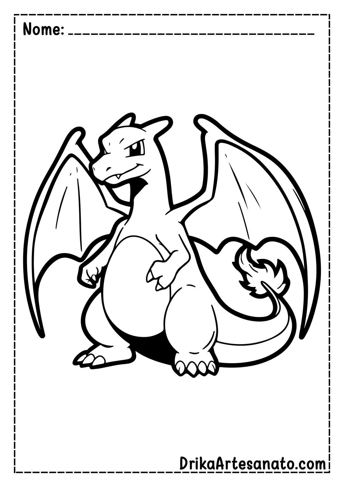 Desenho do Charizard para Colorir