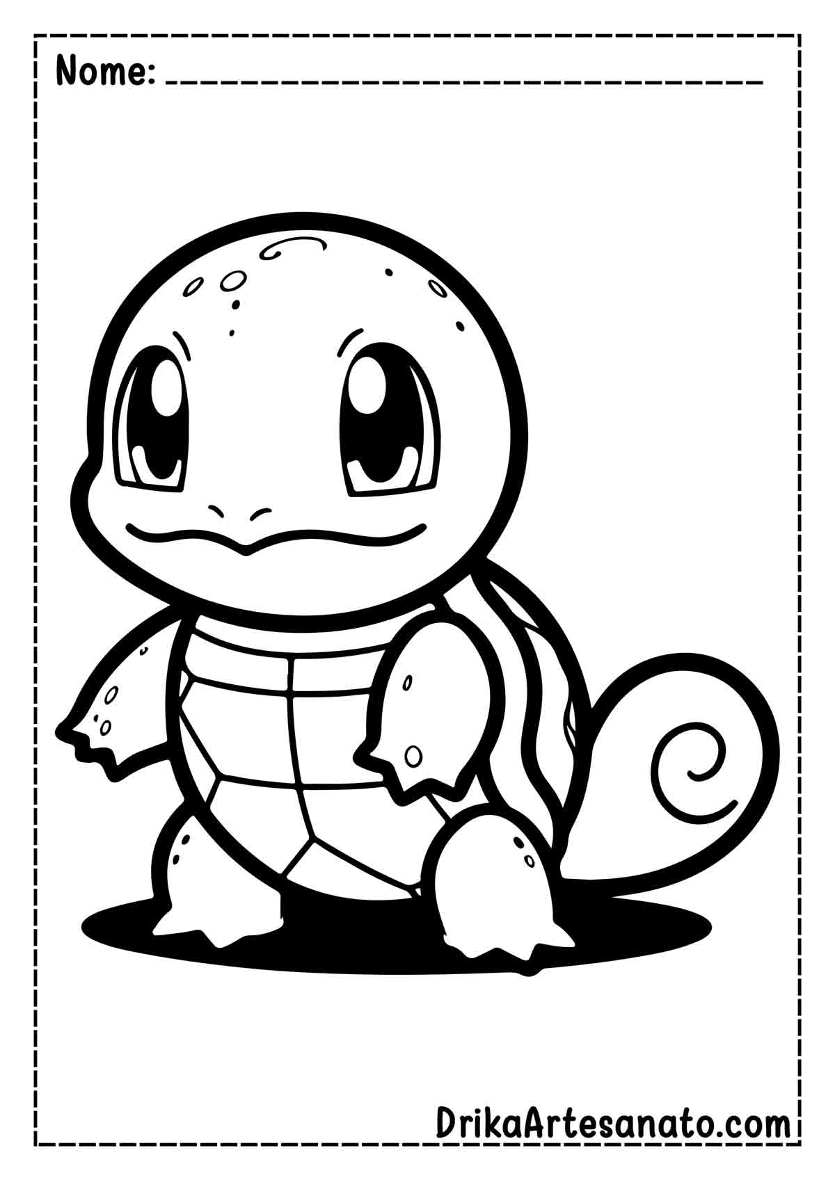 Desenho do Squirtle de Pokémon para Pintar