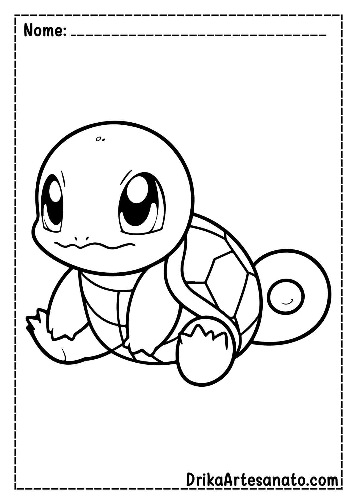 Desenho do Squirtle para Colorir