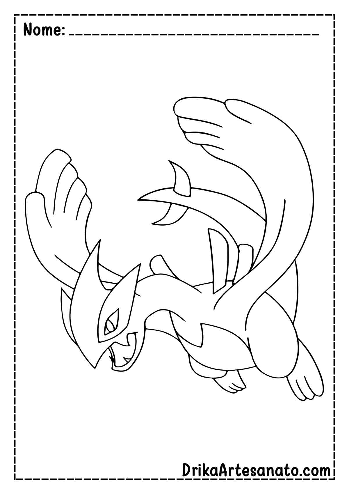 Desenho de Pokémon Lendário para Colorir