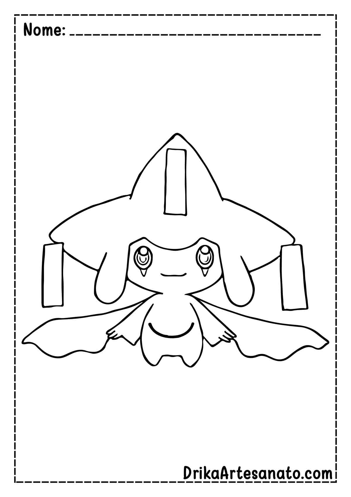 Desenho do Pokémon Lendário para Pintar e Imprimir