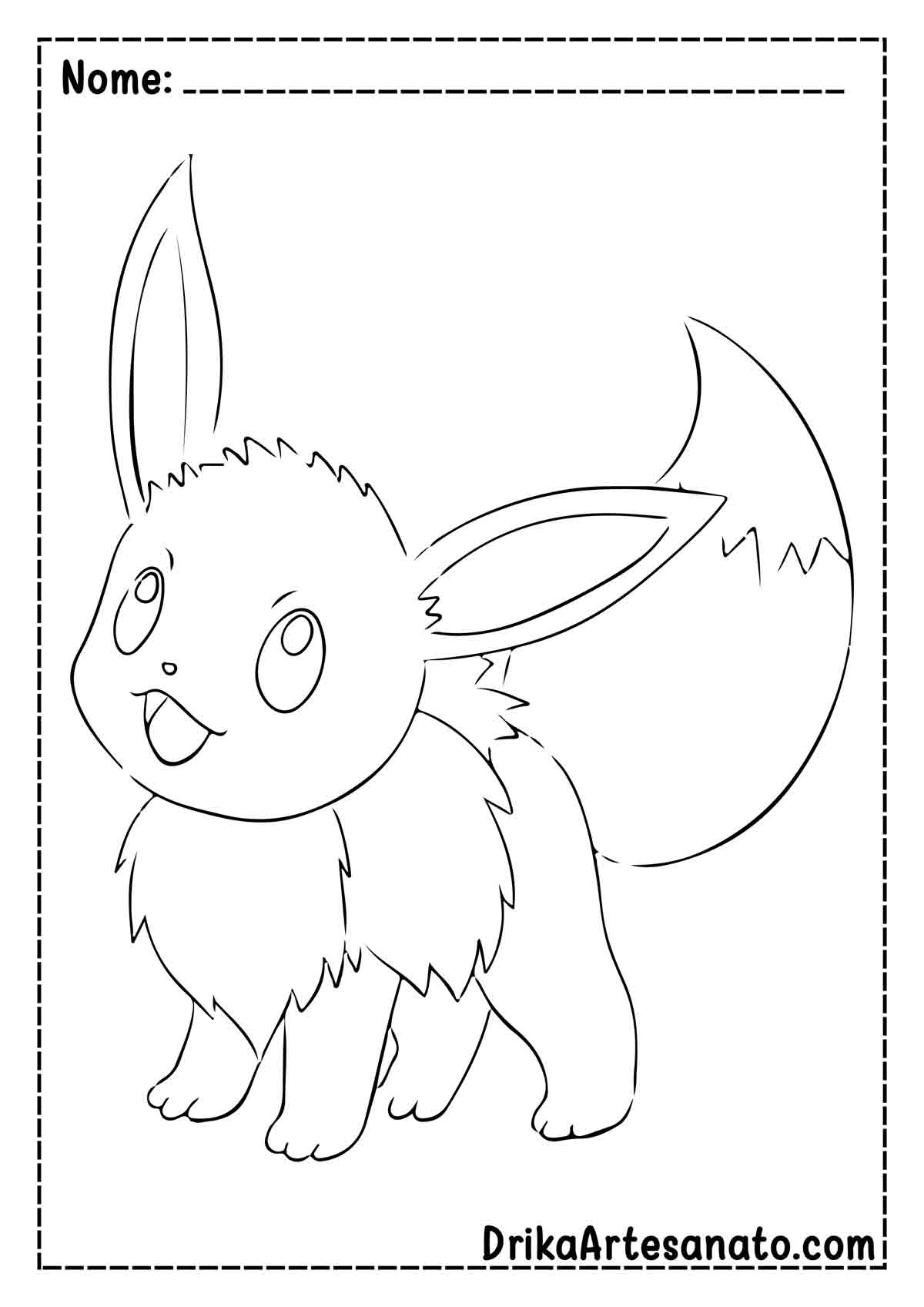 Desenho da Eevee para Colorir