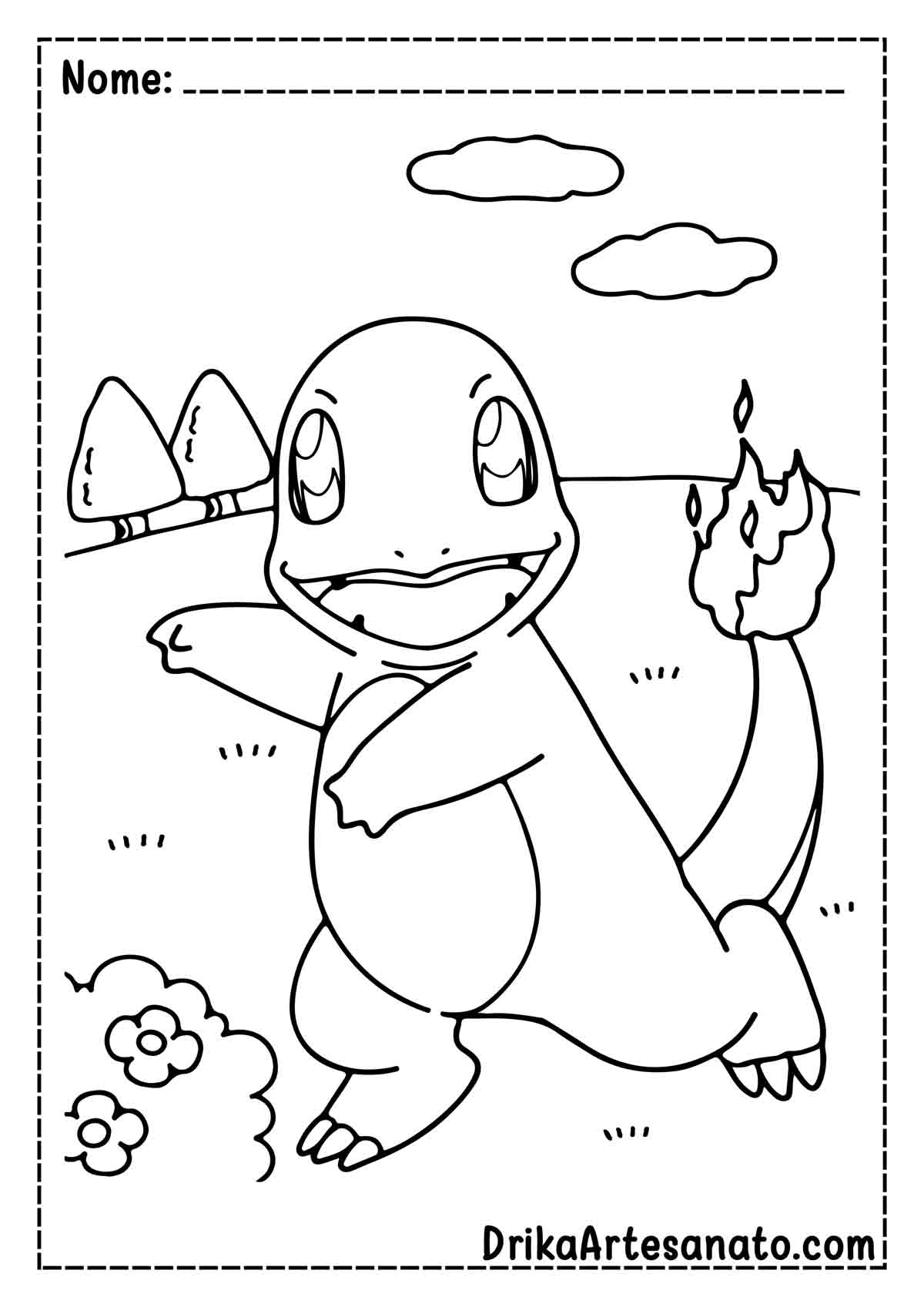 Desenho do Charmander para Colorir