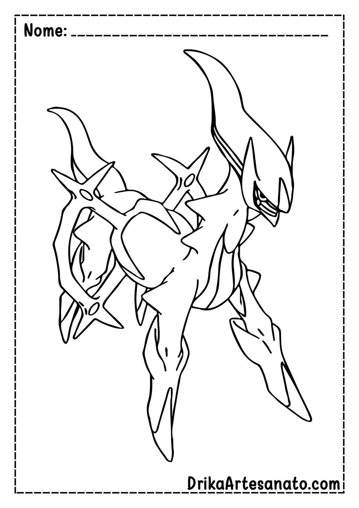 Desenho de Pokémon Lendário para Colorir