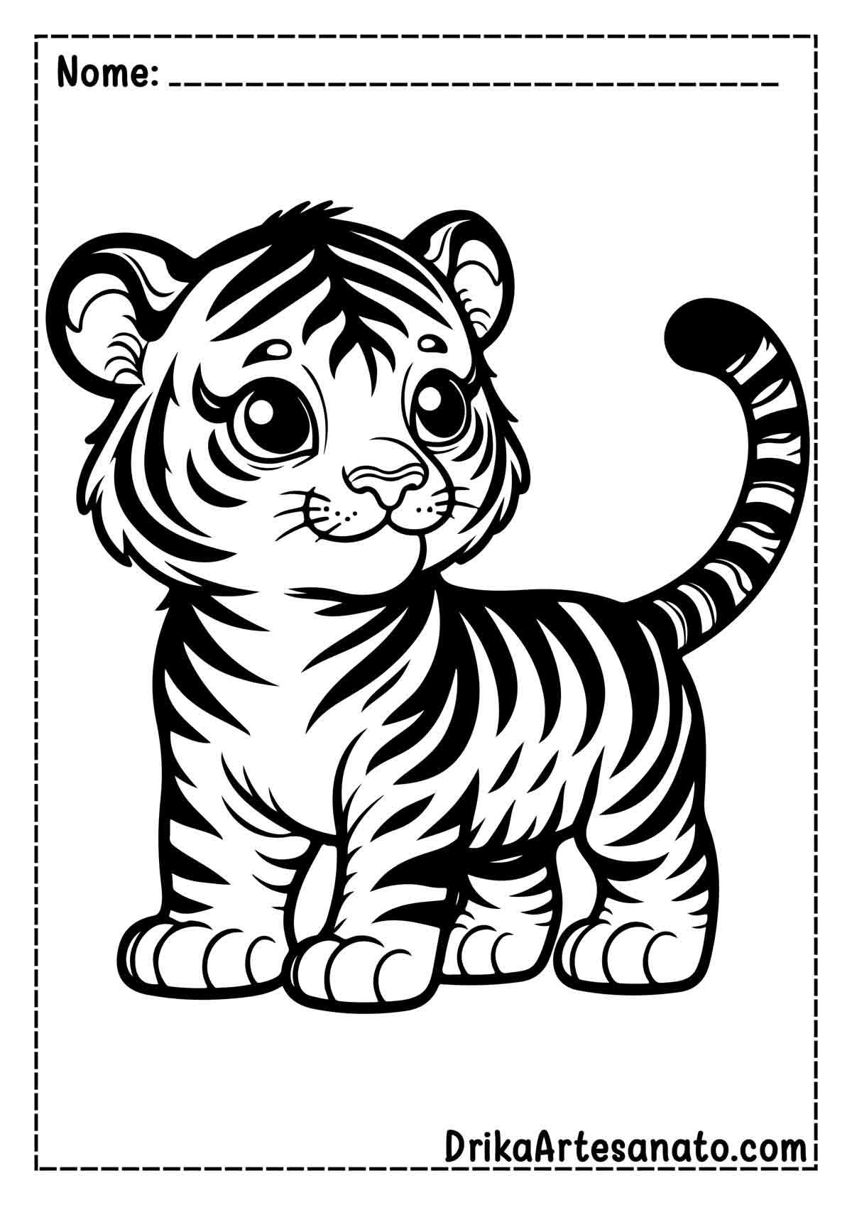 Desenho de Tigre para Imprimir