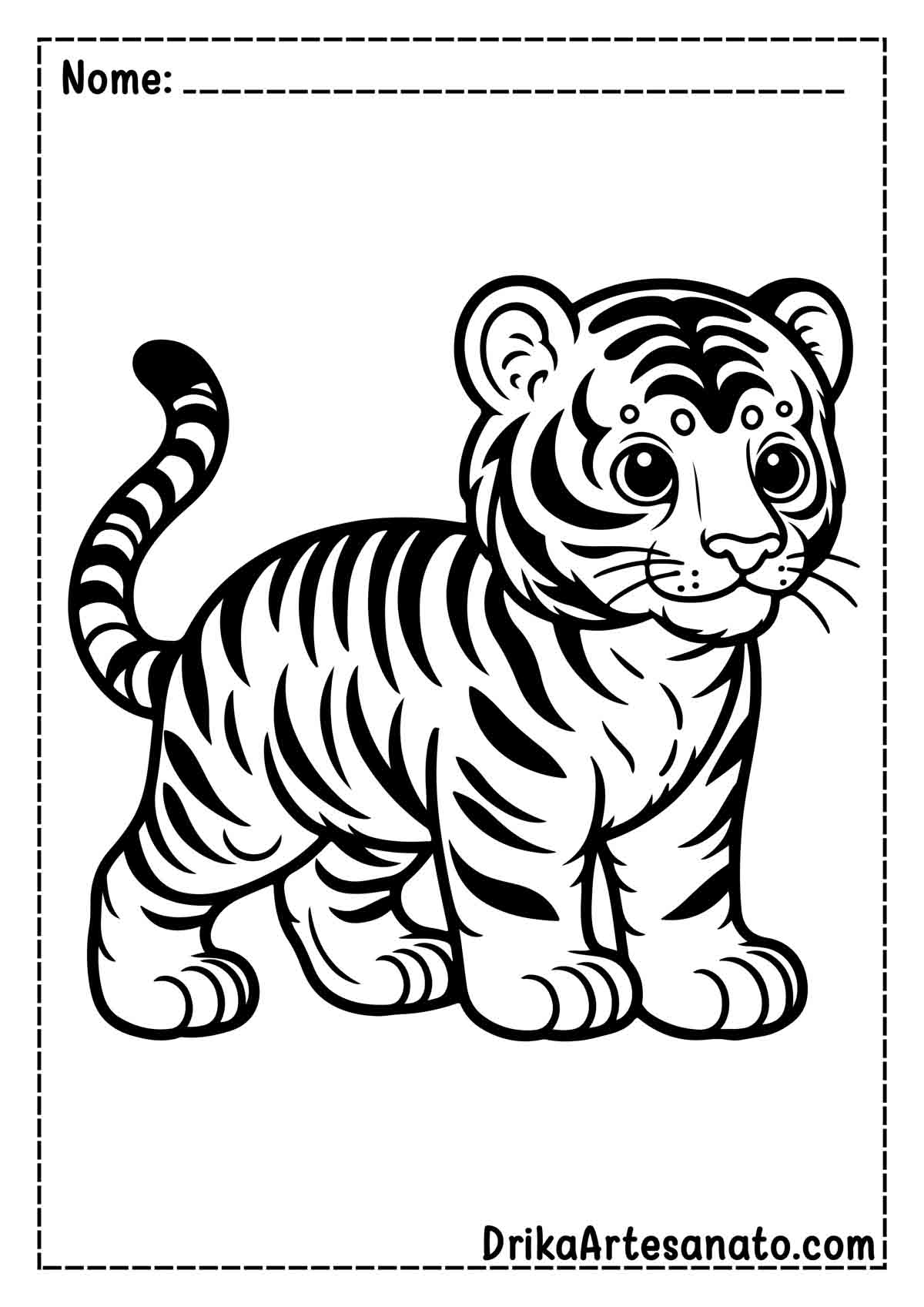 Desenho de Tigre para Pintar