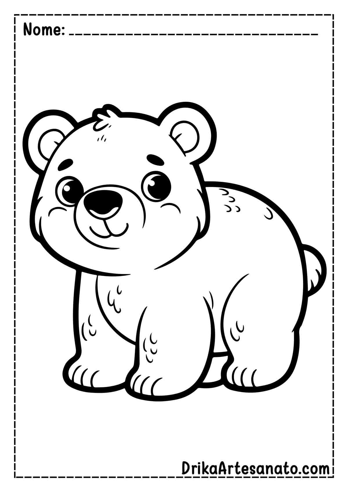 Desenho de Urso para Colorir