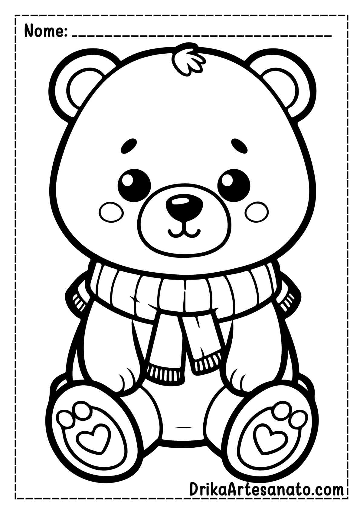 Desenho de Urso para Imprimir