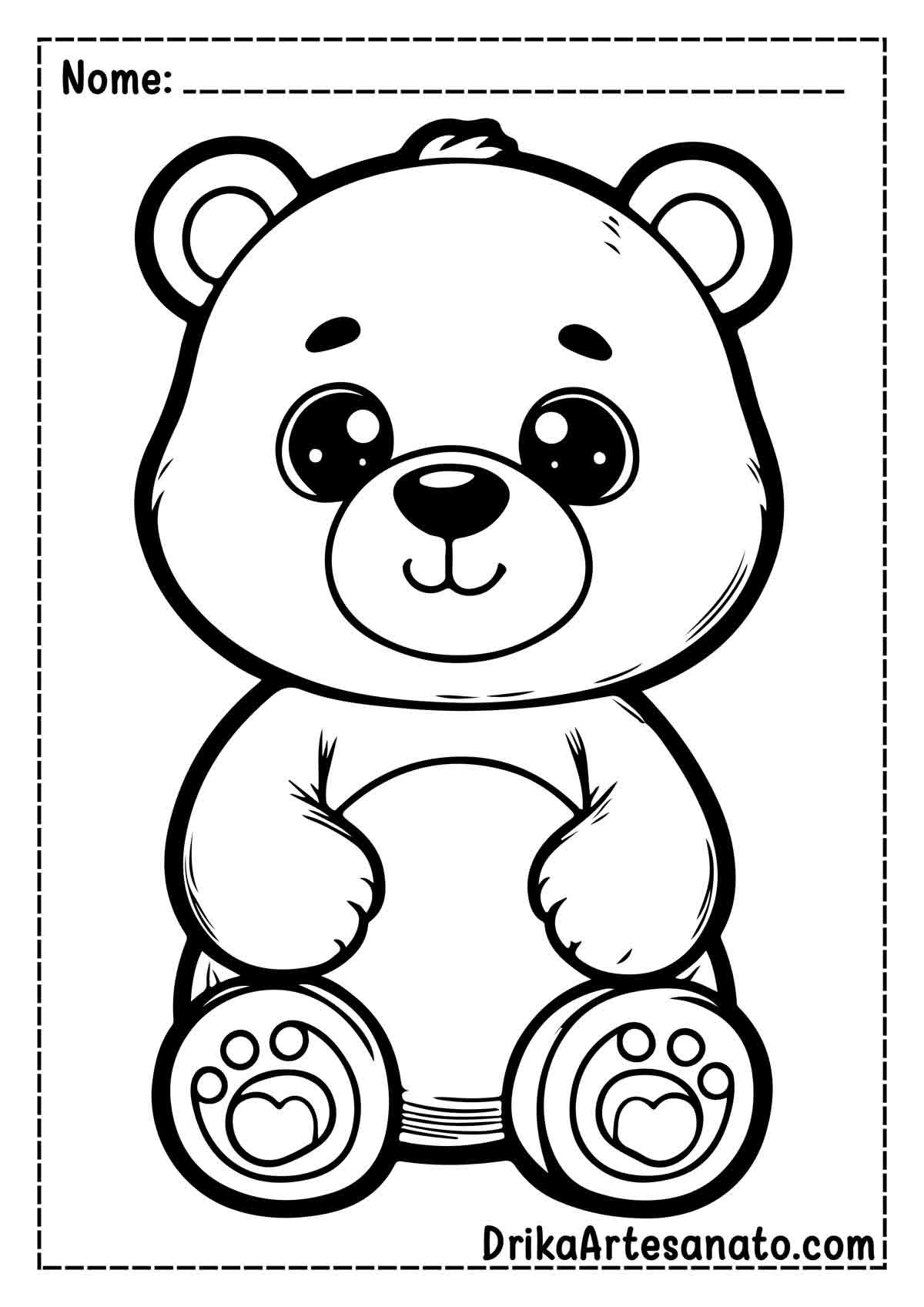 Desenho de Urso para Colorir
