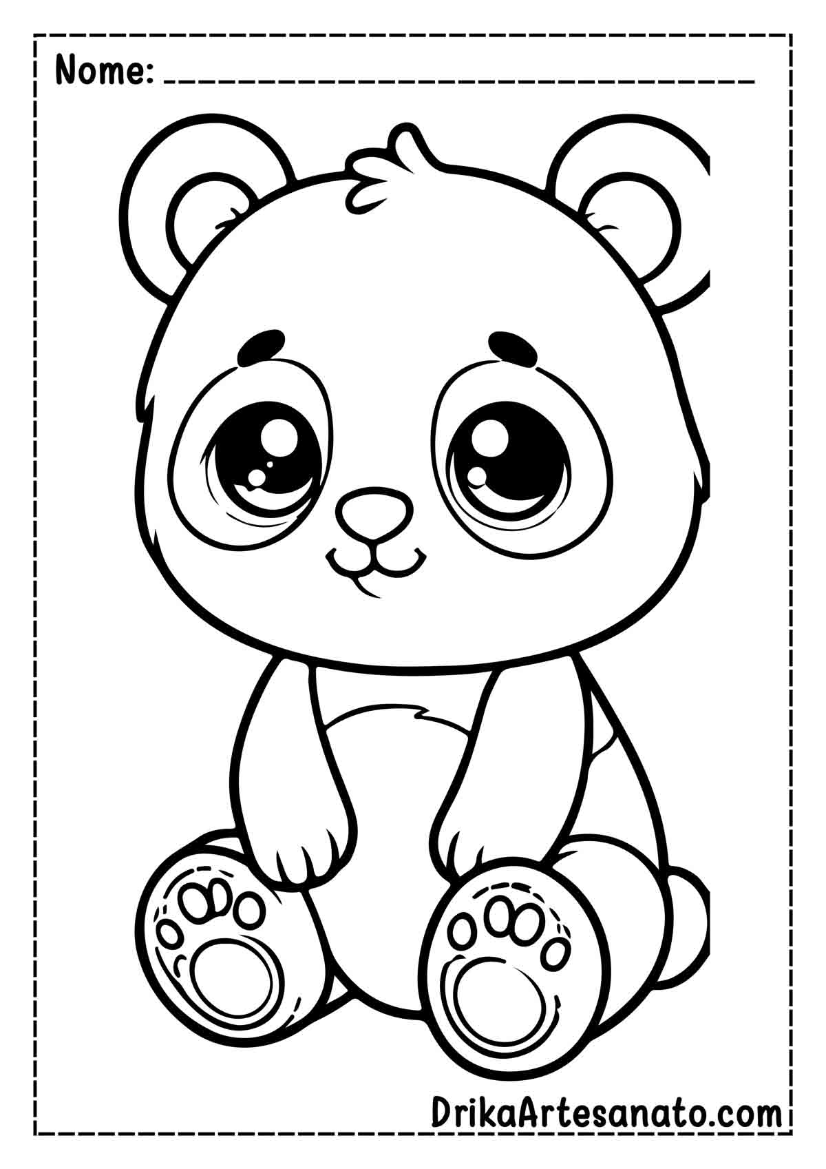Desenho de Urso Panda para Colorir