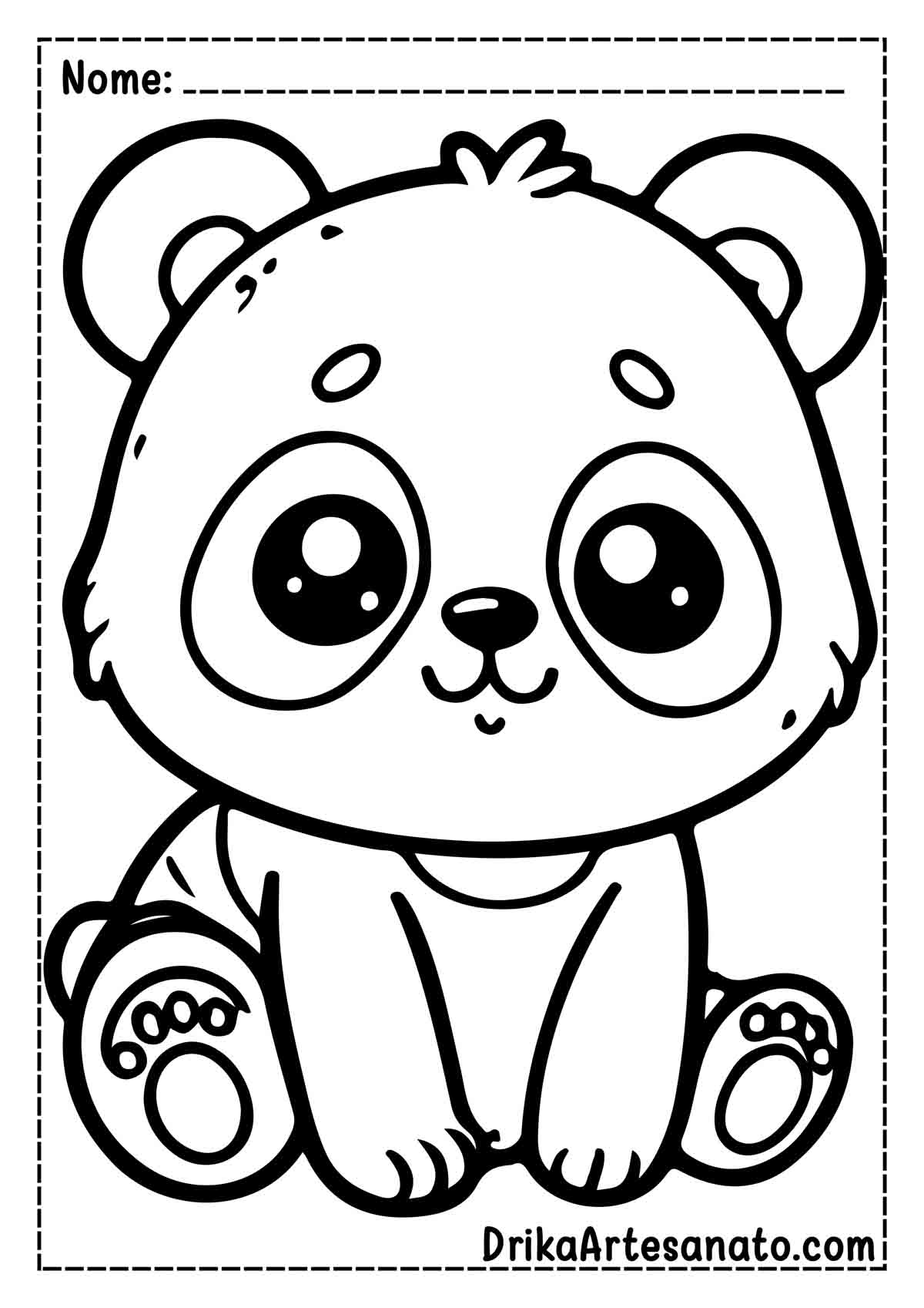 Desenho de Urso Panda para Colorir