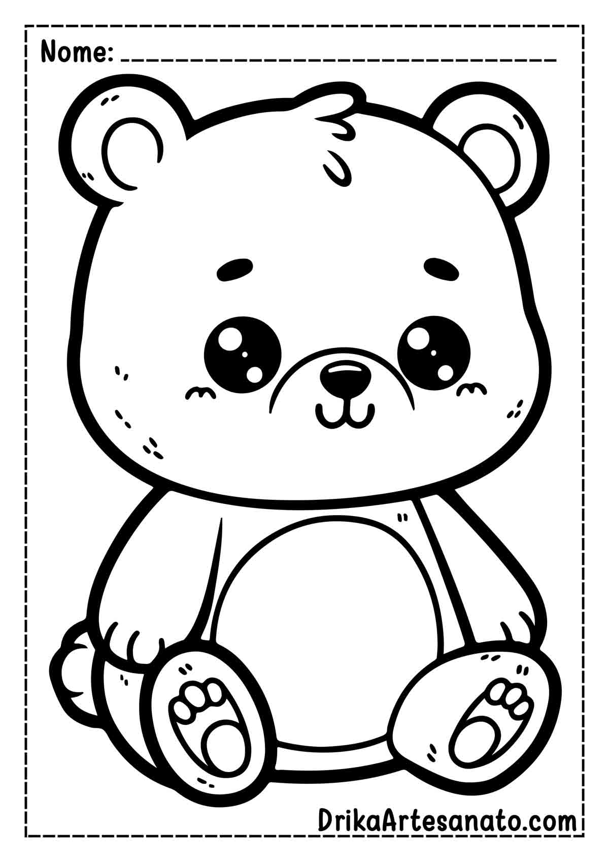 Desenho de Urso Infantil para Colorir