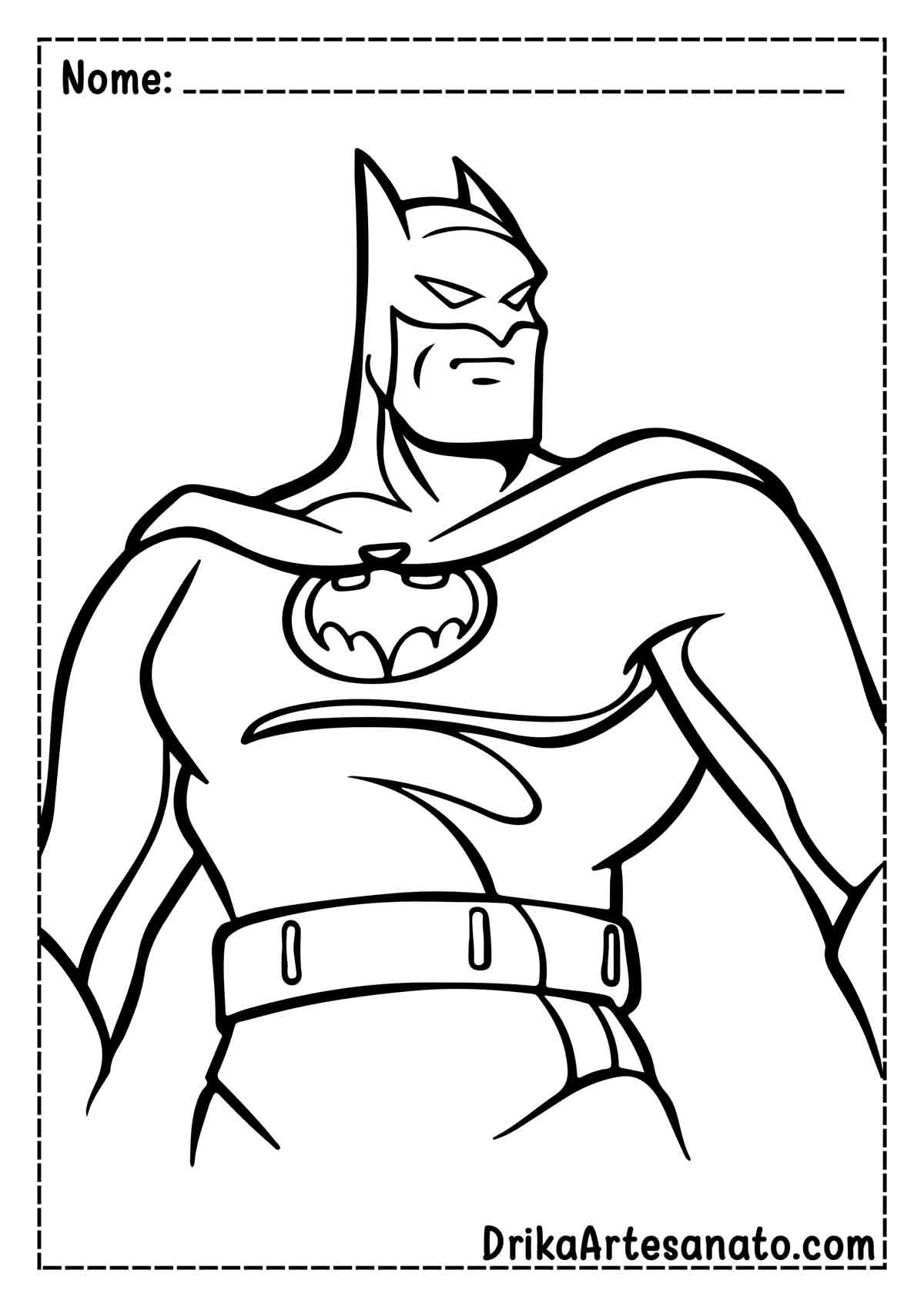 Desenho do Batman Fácil para Imprimir